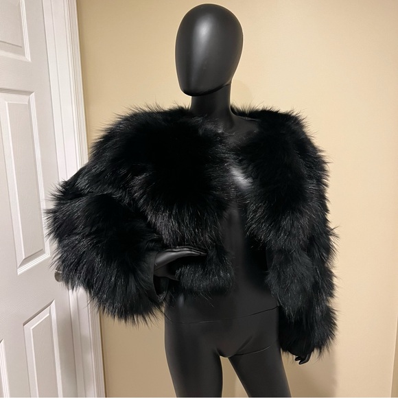 Genuine Raccoon Fur Coat Long Sleeve lined Trench Jacket Parka Puffer bomber fur - Picture 8 of 17